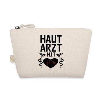 Hautarzt mit Herz Geschenk - Bio-Täschchen - Natur - Vorne