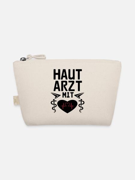 Hautarzt mit Herz Geschenk - Bio-Täschchen - Natur