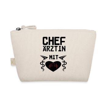 Chefärztin mit Herz Geschenk - Bio-Täschchen - Natur - Vorne