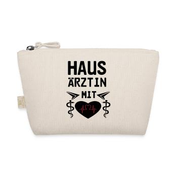 Hausärztin mit Herz Geschenk - Bio-Täschchen - Natur - Vorne