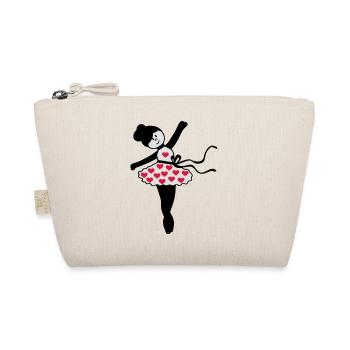 kleine Ballerina mit Herz - Bio-Täschchen - Natur - Vorne