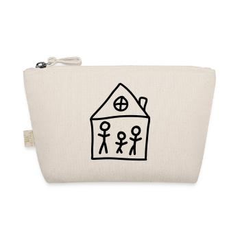 Familie Haus - line - Bio-Täschchen - Natur - Vorne