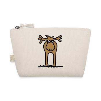 Funny moose or reindeer? - Organic Pouch - nature - Front