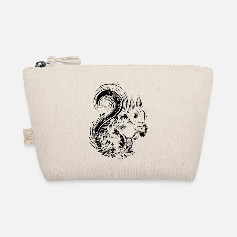 Squirrel with acorn in paws Organic Pouch