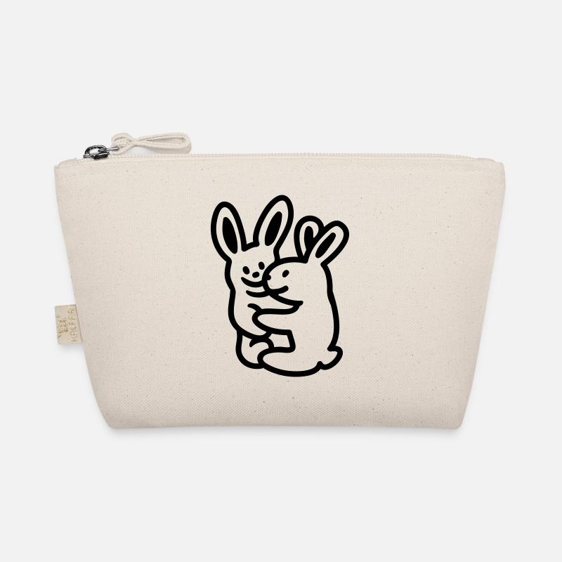 kuschelnde rabbits - line Organic Pouch