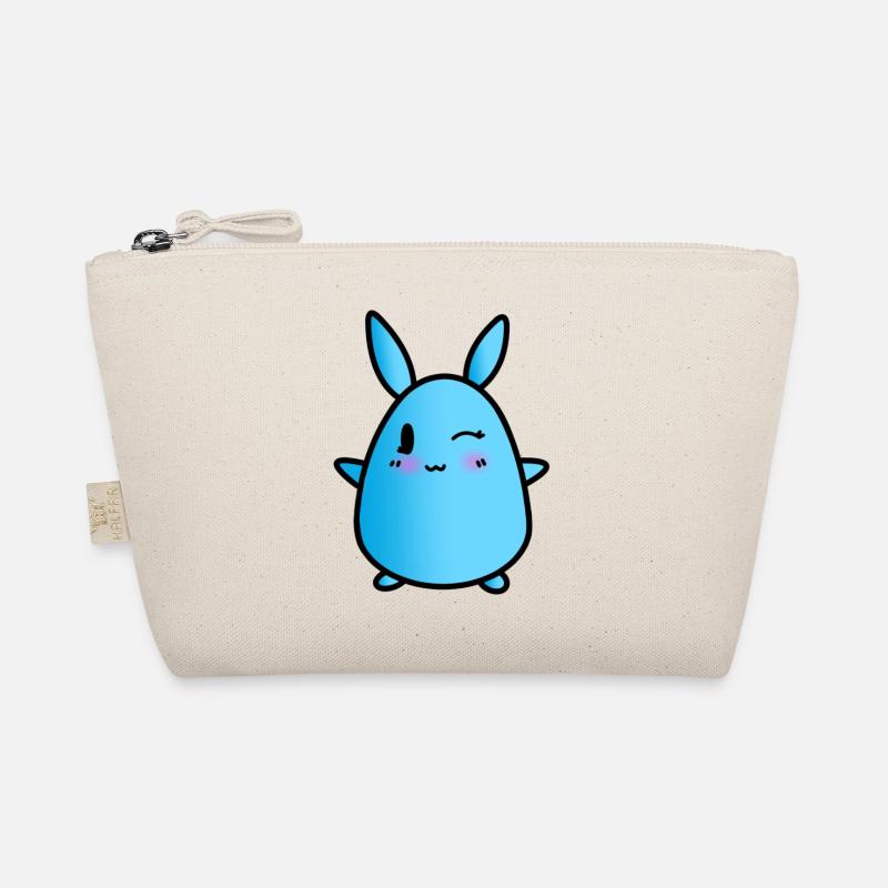 Chibi Anime Bunny Eyebrow T-Shirt Organic Pouch