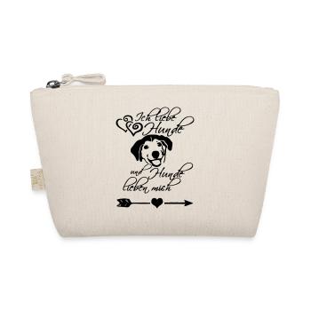 Ich liebe Hunde Liebe Tier Haustier Geschenk - Bio-Täschchen - Natur - Vorne