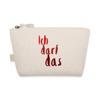 Ich darf das rot1 - Bio-Täschchen - Natur - Vorne