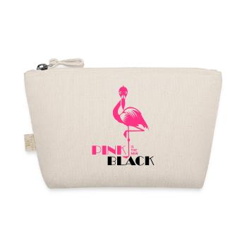 pink is the new black Flamingo rosa Vogel tropisch - Organic Pouch - nature - Front