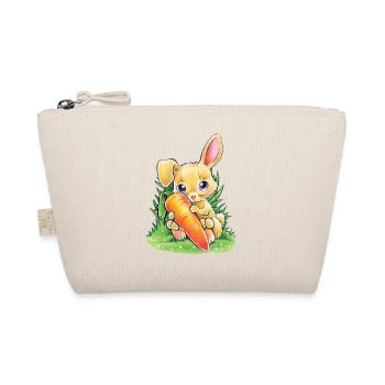 Hase mit Karotte - Bio-Täschchen - Natur - Vorne