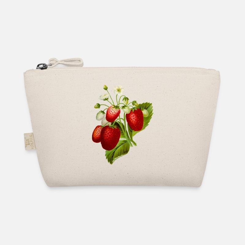 Erdbeeren Illustration - Bio-Täschchen - Natur