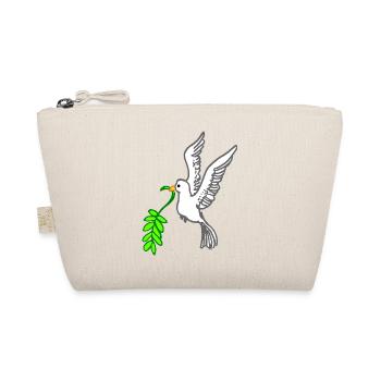 Dove of peace drawn - Organic Pouch - nature - Front