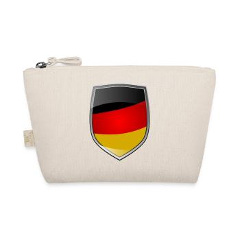 Shield with German flag - Organic Pouch - nature - Front