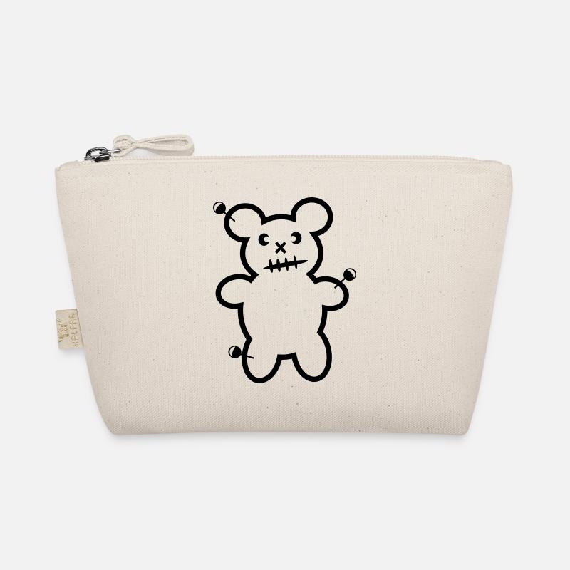 Vodoo Teddy Bärchen Bär Nadeln Horror Halloween Bio-Täschchen