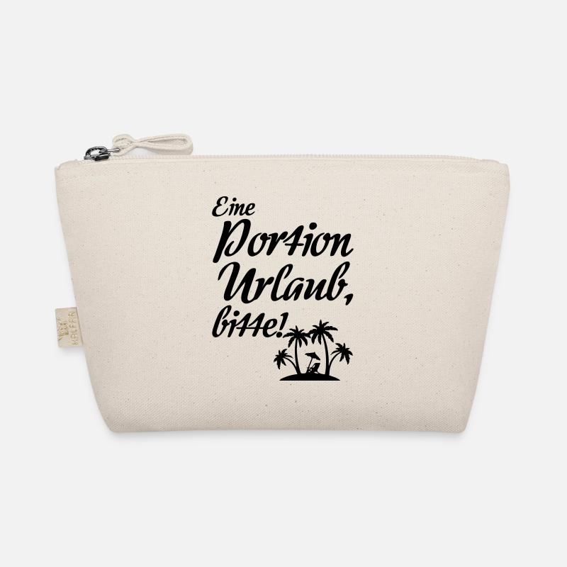 Portion Urlaub - Urlauber, Ferien, Geschenk Spruch - Bio-Täschchen - Natur