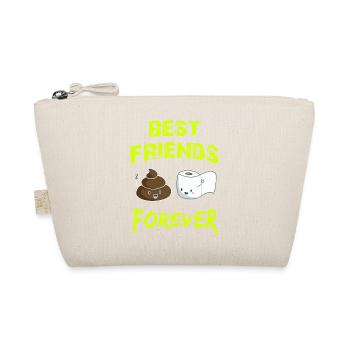 Geschenk Shirt kacken beste Freunde best friends - Bio-Täschchen - Natur - Vorne