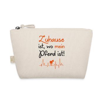 Zuhause ist wo mein Pferd ist - Bio-Täschchen - Natur - Vorne