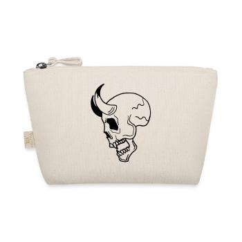 Skull eu - Organic Pouch - nature - Front