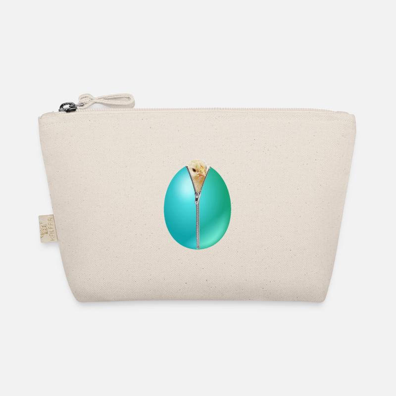 Chick zipper Easter egg gift Organic Pouch