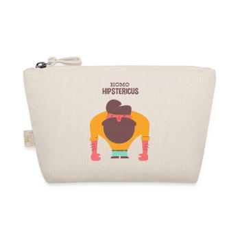 HIPSTER MENSCH- Cartoon Comicfigur Hipsta Geschenk - Bio-Täschchen - Natur - Vorne