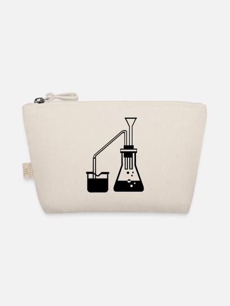 Chemie Experiment Geschenkidee Substanz mischen - Bio-Täschchen - Natur - Vorne