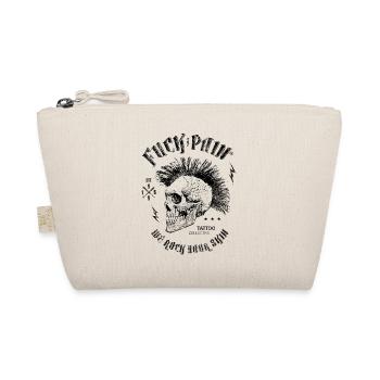 Fuck the Pain Skull logo - Organic Pouch - nature - Front