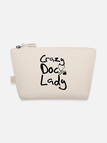 Crazy Doc Lady Doktor Arzt Medizin Geschenk - Bio-Täschchen - Natur