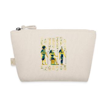 Egyptian Deities on hieroglyphics gold and marble - Organic Pouch - nature - Front