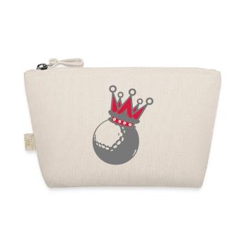Golfball-Krone crown1 - Bio-Täschchen - Natur - Vorne