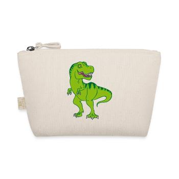 T-Rex / Green Comic Dinosaur - Organic Pouch - nature - Front