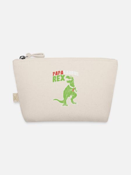 Papasaurus Rex - Vatertag Herrentag Männertag Papa - Bio-Täschchen - Natur - Vorne