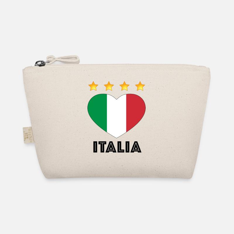Italien Herz Shirt zur WM - Bio-Täschchen - Natur