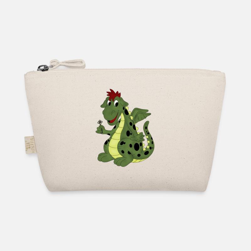 Googly green dragon Organic Pouch