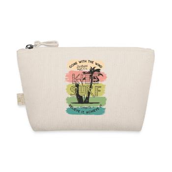 Kite Kiteboard Kiteboarding Kitesurf Gift - Organic Pouch - nature - Front