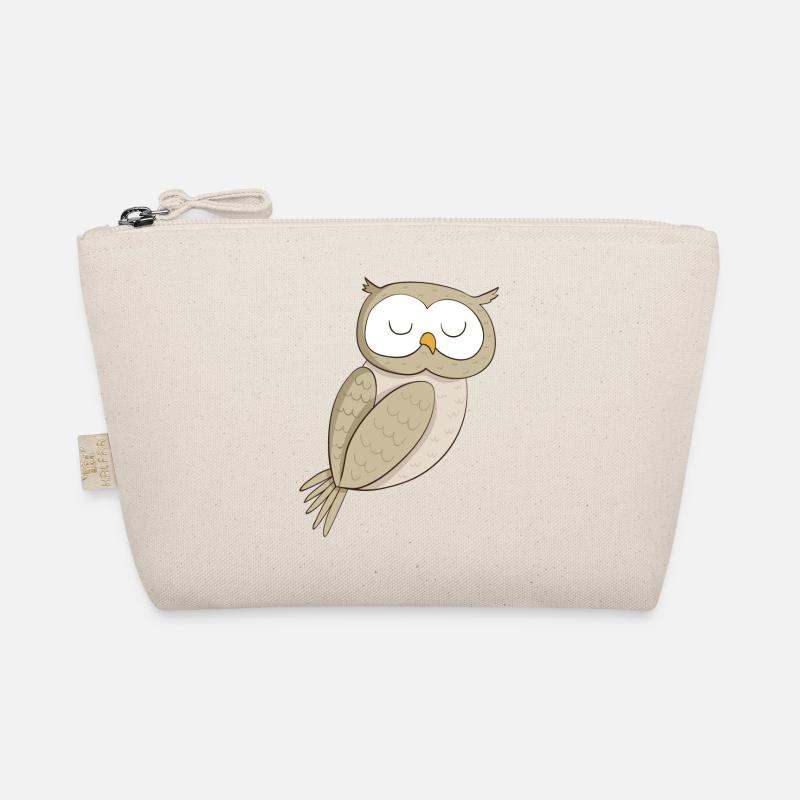 Lustige Eule Comic Bio-Täschchen
