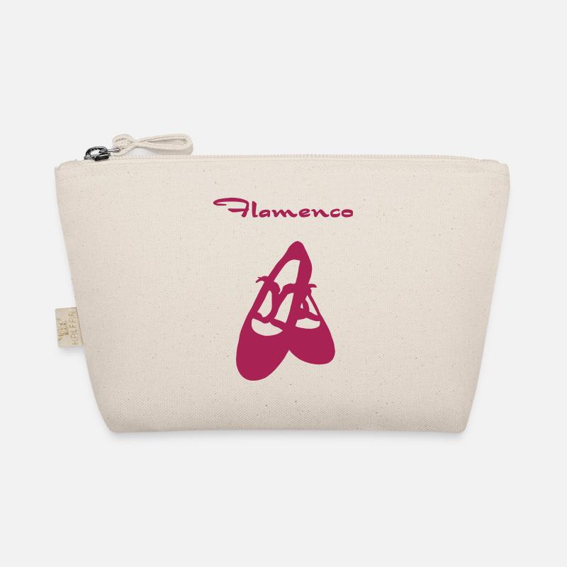 Flamenco shoes with Text Organic Pouch