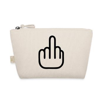 middle finger ★ Mittelfinger - Bio-Täschchen - Natur - Vorne