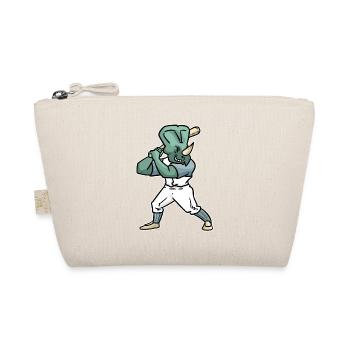 Triceratops Baseball Dinosaur Sport Gift - Organic Pouch - nature - Front