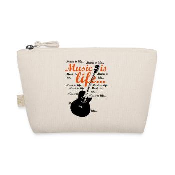 Music is life - Bio-Täschchen - Natur - Vorne