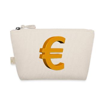 Abstract Golden Euro Design - Organic Pouch - nature - Front