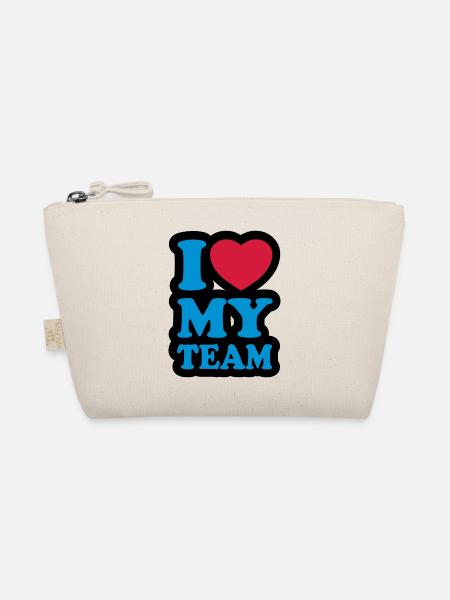 I love my team - Organic Pouch - nature - Front