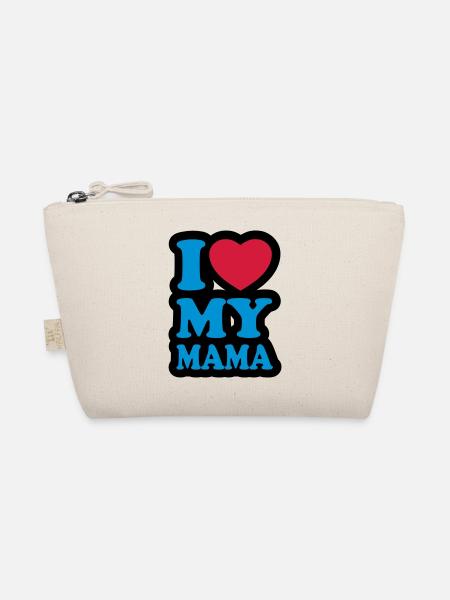 I love my mama - J'aime ma maman - Trousse biologique - nature - Devant