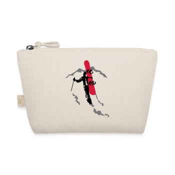 Freerider Snowboarder - Bio-Täschchen - Natur - Vorne