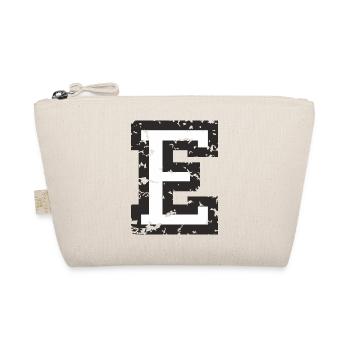 E (Vintage Weiß) Buchstabe E - Bio-Täschchen - Natur - Vorne