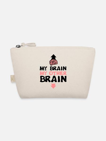my other brain brain brain expression - Organic Pouch - nature - Front
