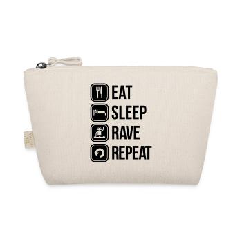 eat sleep rave repeat - Trousse biologique - nature - Devant