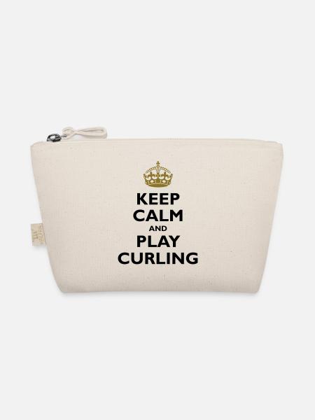 Keep calm and play curling - Organic Pouch - nature - Front