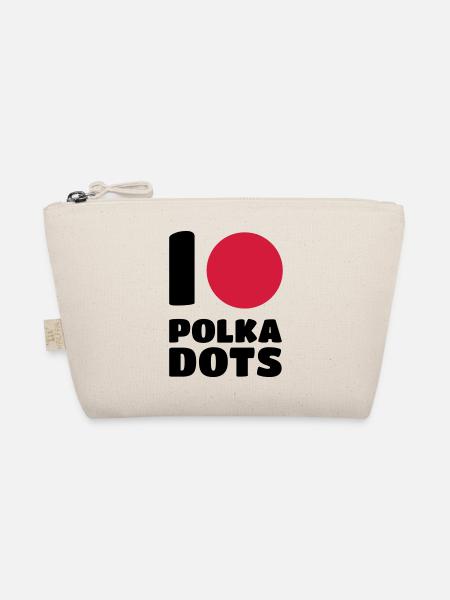 Polka Dots - Bio-Täschchen - Natur - Vorne