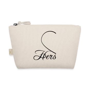 Hers her man halved husband half a heart - Organic Pouch - nature - Front