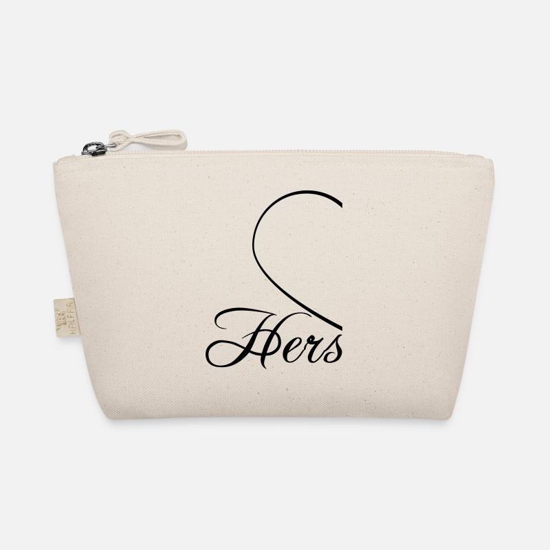 Hers her man halved husband half a heart Organic Pouch